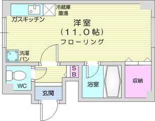 北２４条駅 徒歩4分 5階の物件間取画像